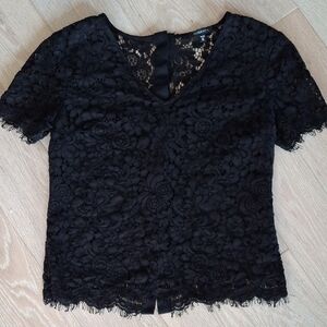 Dynamite Black Lace T-Shirt - XS